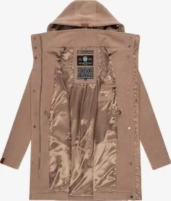 Marikoo Wintermantels Wintermantel Dames Lichtbruin -Aanbiedingen Marikoo Winkel 03d10f5f158bd7faabec1f394b0a72a4