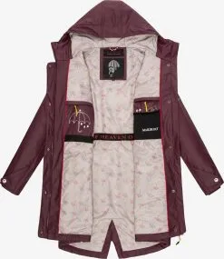 Marikoo Regenmantels Functionele Mantel Dames Bordeaux -Aanbiedingen Marikoo Winkel 04766a8076acfb4e6440987e0f66e952