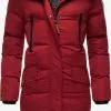 Marikoo Wintermantels Wintermantel Schneesternchen Dames Bloedrood -Aanbiedingen Marikoo Winkel 051e0bfd7d165069f92988482194777e