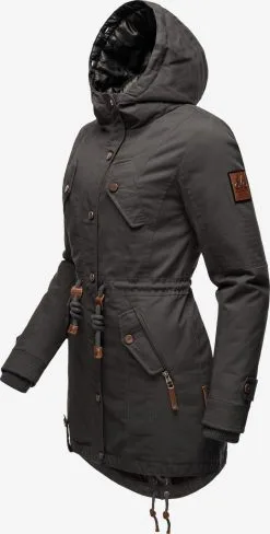 Marikoo Parkas Winterparka La Viva Prc Dames Antraciet -Aanbiedingen Marikoo Winkel 05a3baca109ed485349e78edd42fa56f