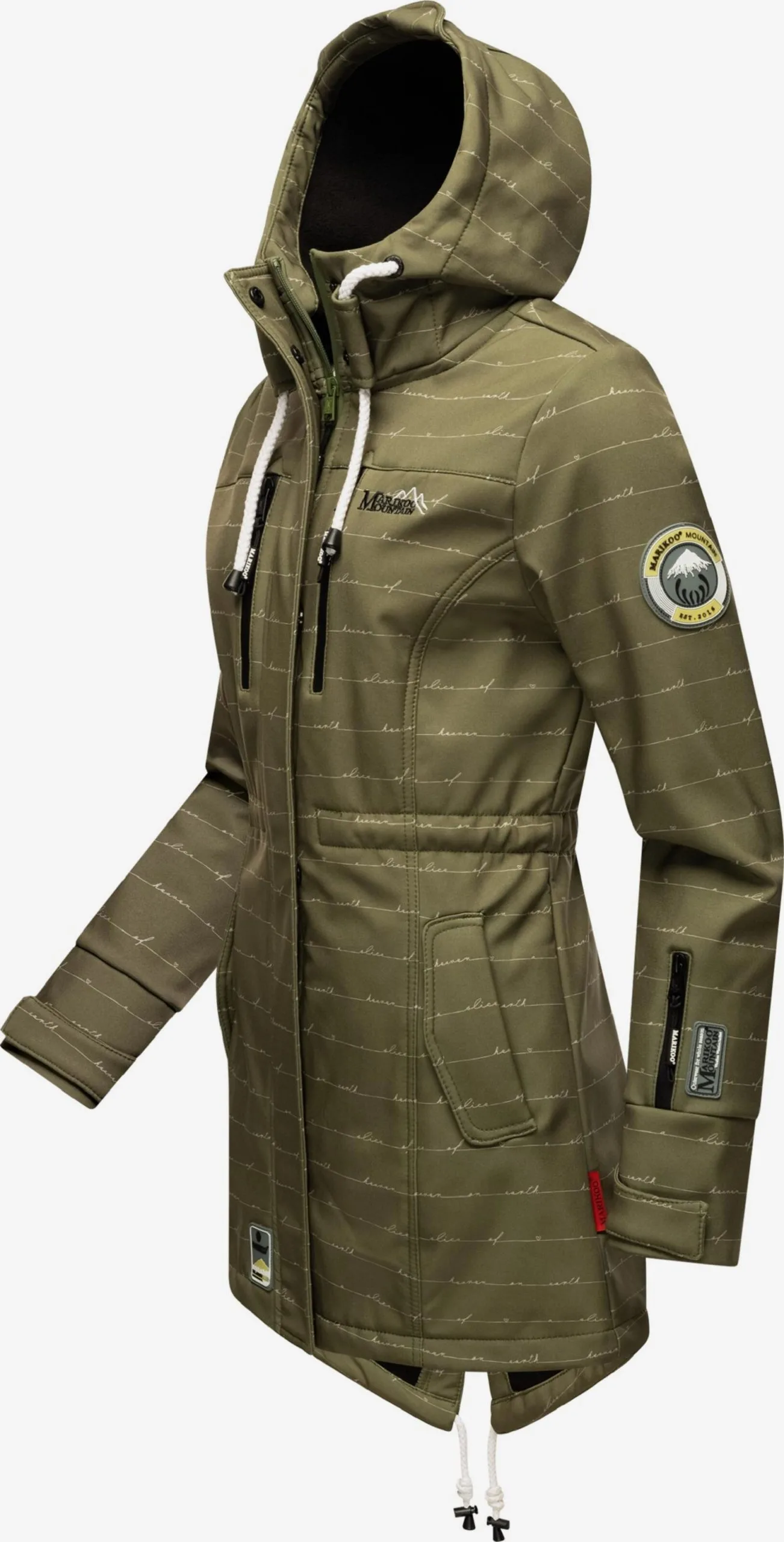 Marikoo Regenmantels Functionele Mantel Zimtzicke Dames Kaki 4 Marikoo Regenmantels Functionele Mantel Zimtzicke Dames Kaki - Afbeelding 2