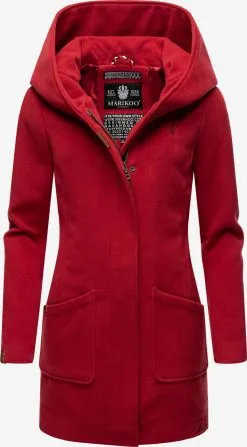 Marikoo Wintermantels Wintermantel Maikoo Dames Robijnrood