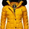 Marikoo Winterjassen Winterjas Qesraa Dames Geel -Aanbiedingen Marikoo Winkel 08ec0a109efbc9981a55ca458732719a