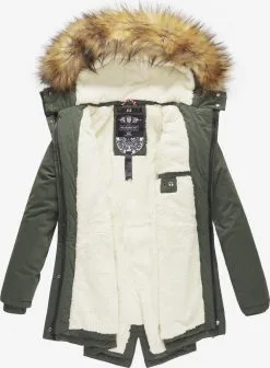 Marikoo Parkas Winterparka Akira Dames Olijfgroen -Aanbiedingen Marikoo Winkel 0cca2305c48fc4425576c98be66bcb8f