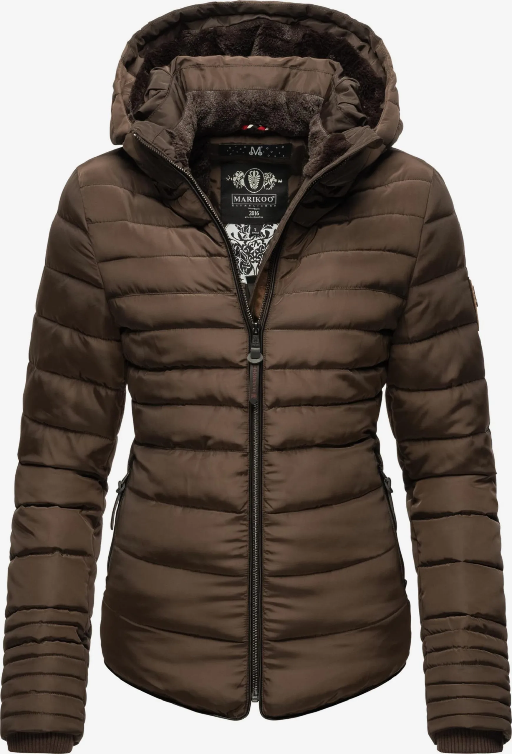 Marikoo Winterjassen Winterjas Amber Dames Bruin 3 Marikoo Winterjassen Winterjas Amber Dames Bruin