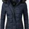 Marikoo Winterjassen Winterjas Unique Dames Nachtblauw