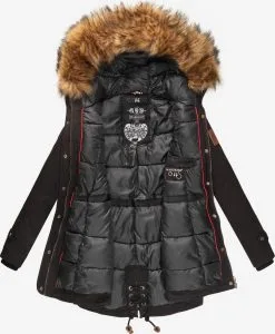 Marikoo Parkas Winterparka La Viva Dames Zwart -Aanbiedingen Marikoo Winkel 11c18e9d6da2647f421d4a355f8c5fdf