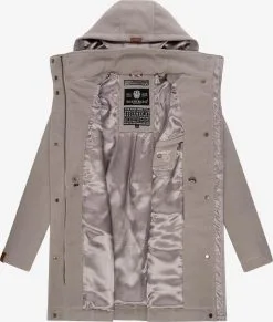 Marikoo Wintermantels Wintermantel Dames Rookgrijs -Aanbiedingen Marikoo Winkel 215fd8568892d497cb211fa15c302faa