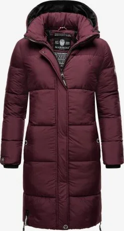 Marikoo Wintermantels Wintermantel Dames Kersrood -Aanbiedingen Marikoo Winkel 3afb2730ed916be4a3266d4c73bee854