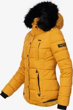 Marikoo Winterjassen Winterjas Lotusblüte Dames Goudgeel -Aanbiedingen Marikoo Winkel 3d5b1dae3350d59eb2b962c4cebda3ae