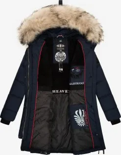 Marikoo Wintermantels Wintermantel Chaskaa Dames Navy -Aanbiedingen Marikoo Winkel 3de8380c1c5eee365d7ff9df55ee4d09