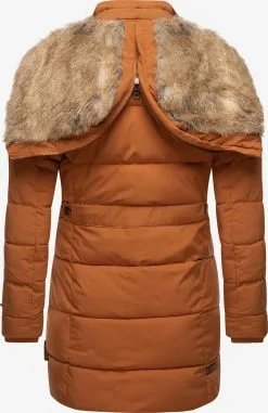 Marikoo Korte Mantels Wintermantel Dames Bruin -Aanbiedingen Marikoo Winkel 3eaeec3ce8cab14ac3f506011f4f0f55