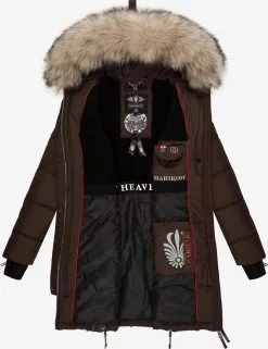 Marikoo Wintermantels Wintermantel Chaskaa Dames Mokka -Aanbiedingen Marikoo Winkel 3fb4370576f71a98c1238af7b7f9ce28