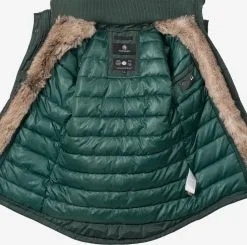 Marikoo Parkas Winterparka Grinsekatze Dames Donkergroen -Aanbiedingen Marikoo Winkel 410e67d6c19e24da5411a4ff885fcfef