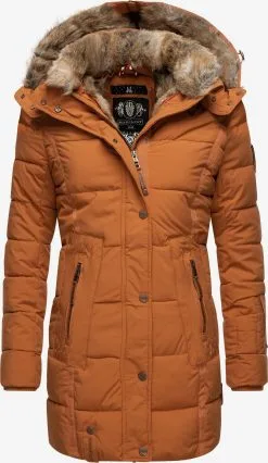 Marikoo Korte Mantels Wintermantel Dames Bruin