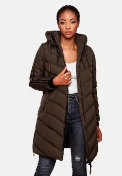 Marikoo Wintermantels Wintermantel Armasa Dames Bruin -Aanbiedingen Marikoo Winkel 42c048db079a8692a22954d2c447ec79