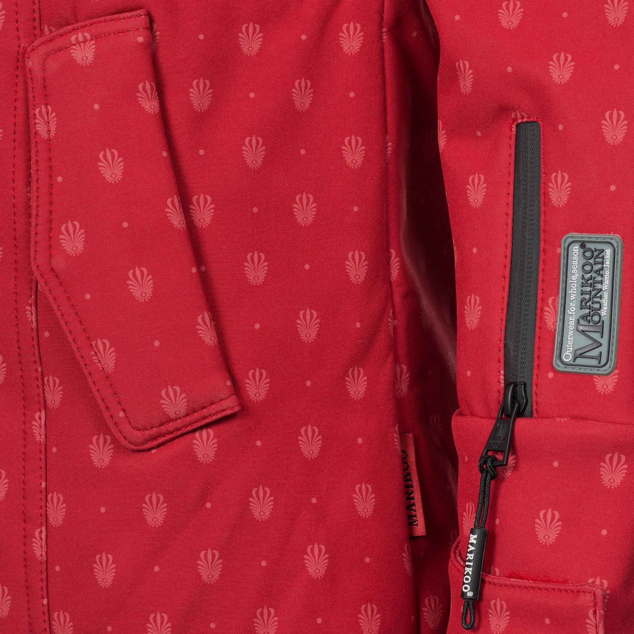 Marikoo Regenmantels Functionele Mantel Zimtzicke Dames Rood 7 Marikoo Regenmantels Functionele Mantel Zimtzicke Dames Rood - Afbeelding 5
