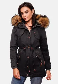 Marikoo Parkas Winterparka La Viva Dames Zwart -Aanbiedingen Marikoo Winkel 4d033a005ae1ce5933ba70201341041a