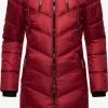 Marikoo Wintermantels Wintermantel Armasa Dames Rood / Bloedrood