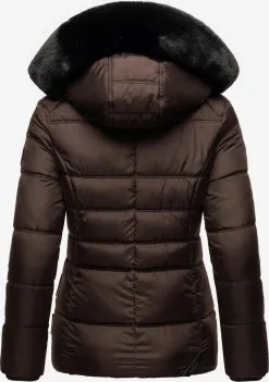 Marikoo Winterjassen Winterjas Loveleen Dames Chocoladebruin -Aanbiedingen Marikoo Winkel 61270b5c47345de92d49aae0410d3074