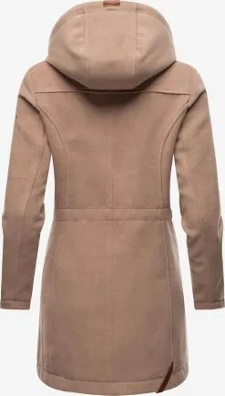 Marikoo Wintermantels Wintermantel Dames Lichtbruin -Aanbiedingen Marikoo Winkel 612af1a692c9d1594f110b6ad2030af7