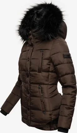 Marikoo Winterjassen Winterjas Lotusblüte Dames Bruin -Aanbiedingen Marikoo Winkel 6a52451536151a13a5b9fb2de6053816