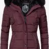 Marikoo Winterjassen Winterjas Lotusblüte Dames Bourgogne -Aanbiedingen Marikoo Winkel 6e3120d52d6b21079da356325d9fd96b