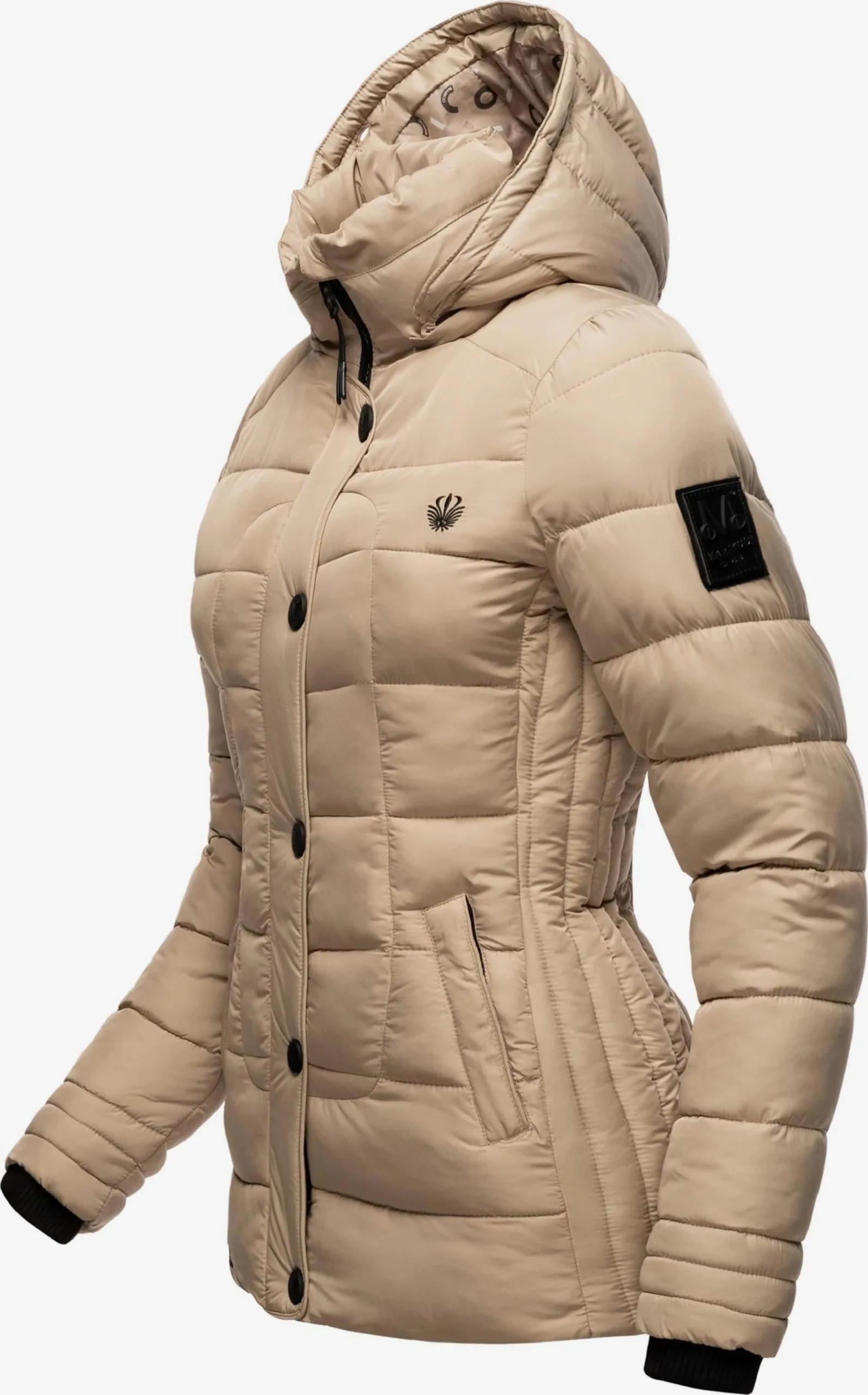 Marikoo Winterjassen Winterjas Qesra Dames Lichtbruin 6 Marikoo Winterjassen Winterjas Qesra Dames Lichtbruin - Afbeelding 4