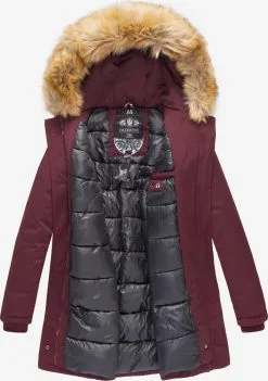 Marikoo Parkas Winterparka Karmaa Dames Wijnrood -Aanbiedingen Marikoo Winkel 71de2be0ee5e613dd91f6b06871dda7b
