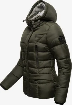 Marikoo Winterjassen Winterjas Loveleen Dames Olijfgroen -Aanbiedingen Marikoo Winkel 7a3dc564d15567833c4a15ebd87898c5