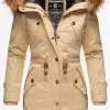 Marikoo Parkas Winterparka La Viva Dames Beige -Aanbiedingen Marikoo Winkel 7e51b78c3ea0cbf9b32125157b145196