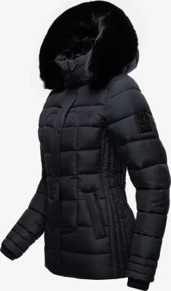 Marikoo Winterjassen Winterjas Qesra Dames Nachtblauw -Aanbiedingen Marikoo Winkel 7f154b7ea109081ce88f9a51d2aacd53