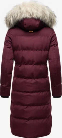 Marikoo Wintermantels Wintermantel Schneesternchen Dames Bordeaux -Aanbiedingen Marikoo Winkel 80ba11f4aced61b582d1d5be9847c76e
