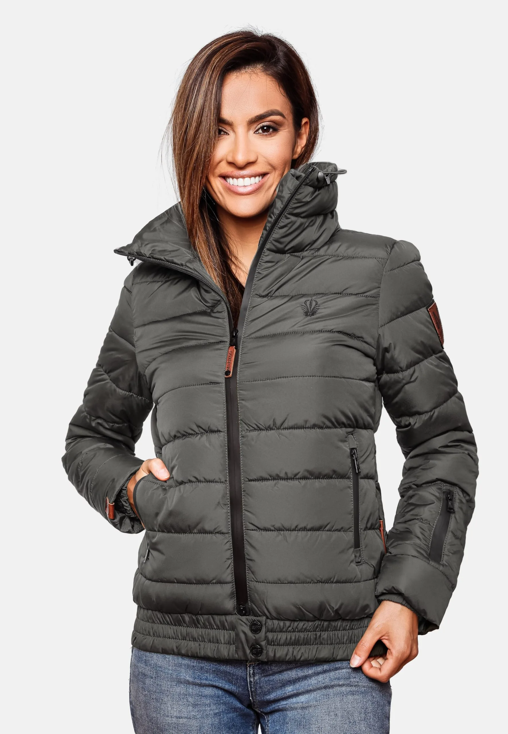 Marikoo Winterjassen Winterjas Poison Dames Grafiet 6 Marikoo Winterjassen Winterjas Poison Dames Grafiet - Afbeelding 4