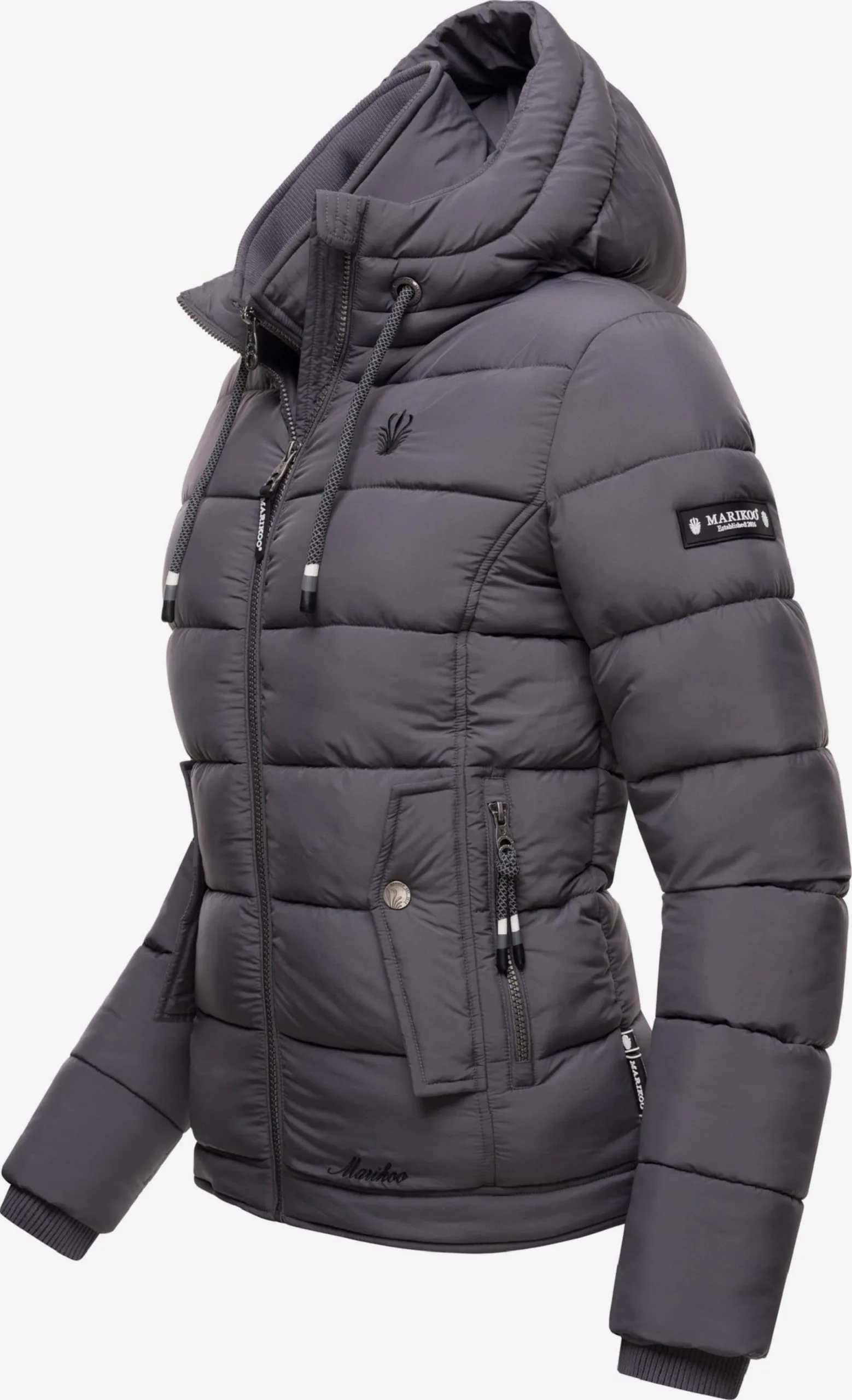 Marikoo Winterjassen Winterjas Taisaa Dames Donkergrijs 4 Marikoo Winterjassen Winterjas Taisaa Dames Donkergrijs - Afbeelding 2