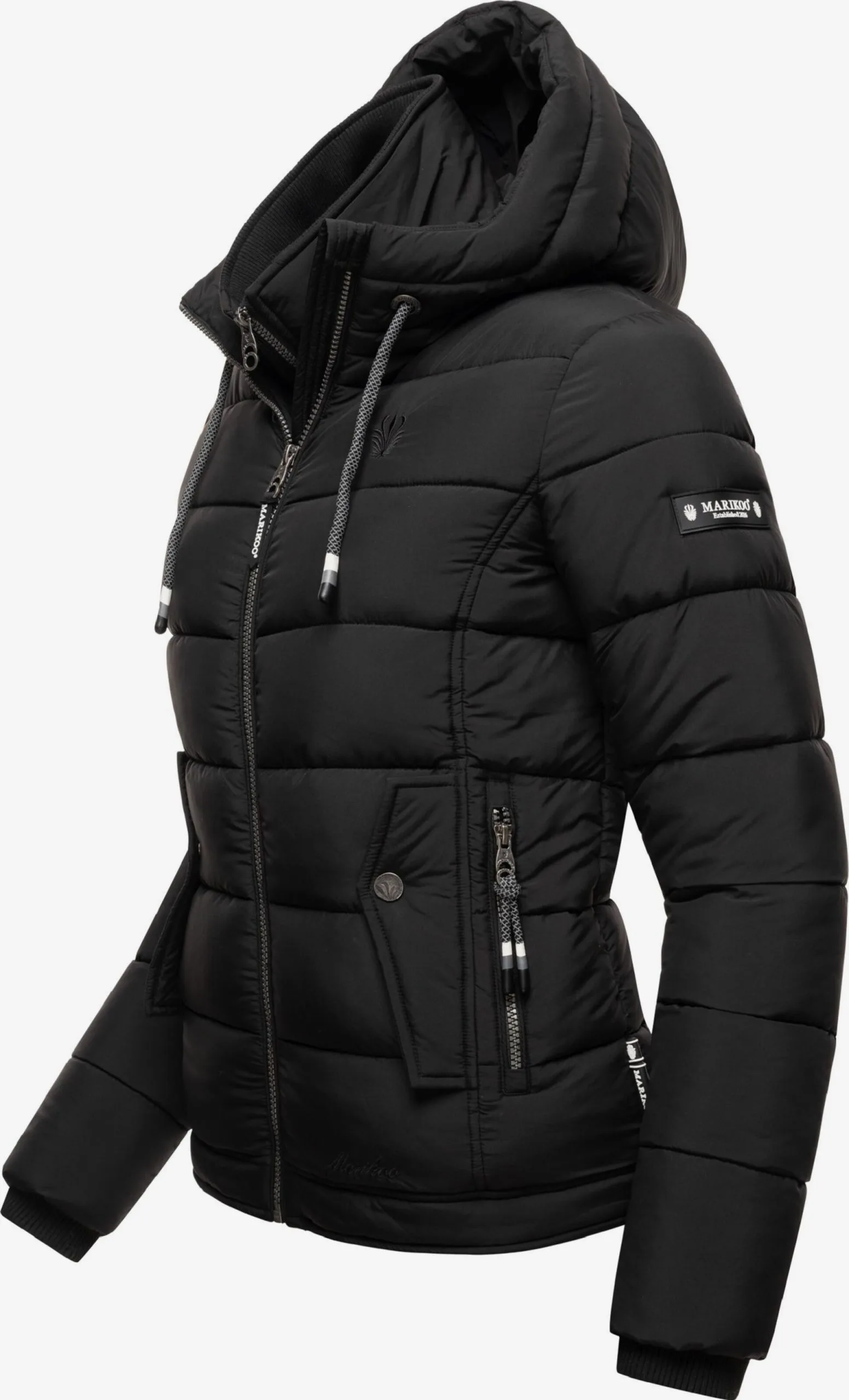 Marikoo Winterjassen Winterjas Taisaa Dames Zwart 4 Marikoo Winterjassen Winterjas Taisaa Dames Zwart - Afbeelding 2