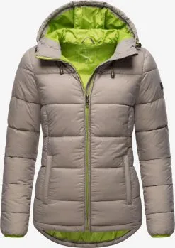 Marikoo Winterjassen Winterjas Leandraa Dames Lichtgrijs