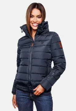 Marikoo Winterjassen Winterjas Poison Dames Donkerblauw -Aanbiedingen Marikoo Winkel 990491c52878977cb1eb498db70d4d7a