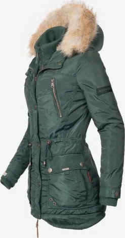Marikoo Parkas Winterparka Grinsekatze Dames Donkergroen -Aanbiedingen Marikoo Winkel a3b3c443315c806967d2f2a8a9597b55