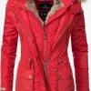 Marikoo Parkas Winterparka Grinsekatze Dames Rood -Aanbiedingen Marikoo Winkel a685eb4d8480f89dc3f9be2492c2cbf2