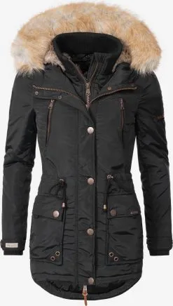 Marikoo Parkas Winterparka Grinsekatze Dames Zwart -Aanbiedingen Marikoo Winkel a8fcf2f87309e15e3e78150e4f00c386
