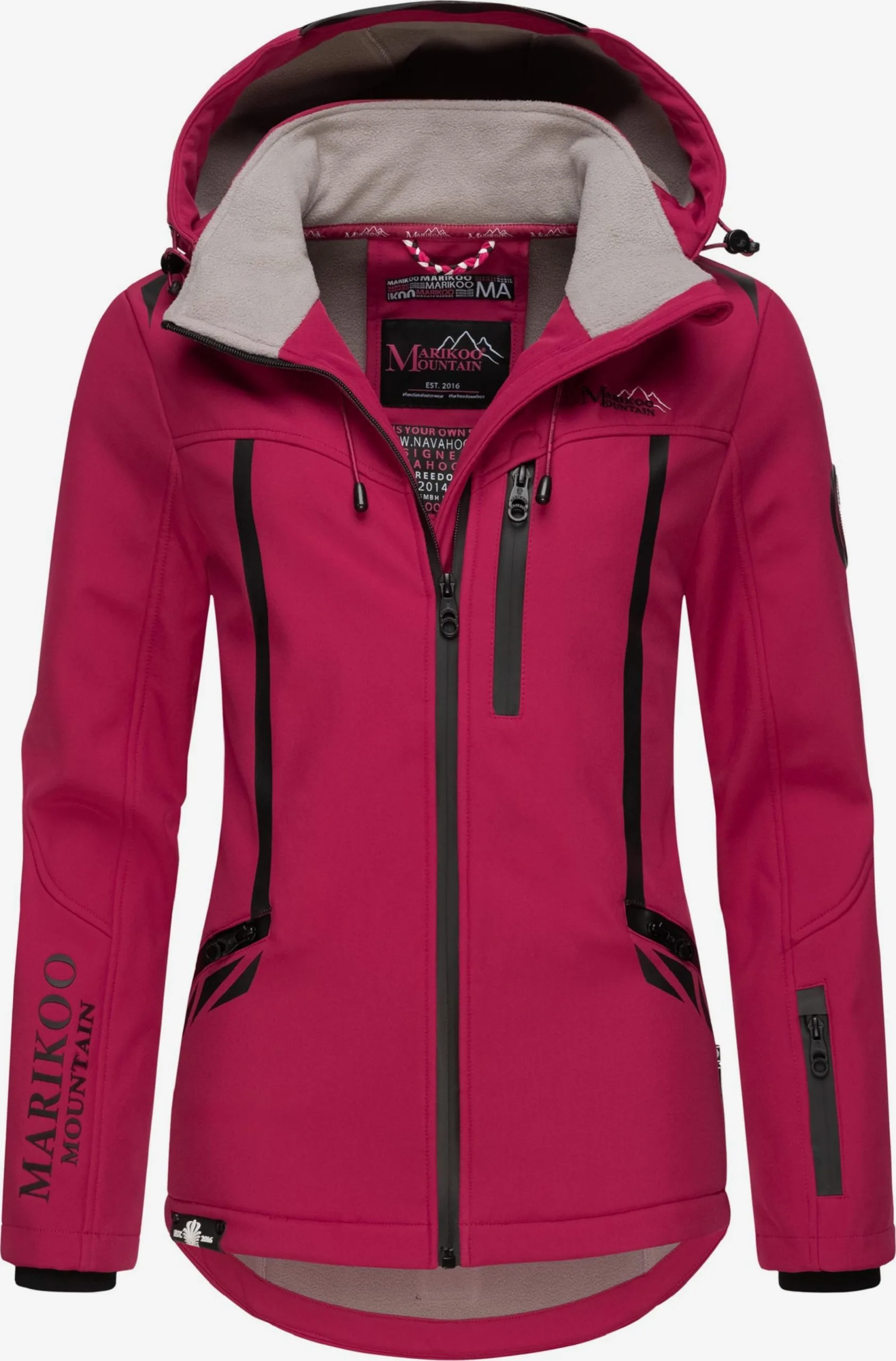 Marikoo Winterjassen Winterjas Dames Rood 3 Marikoo Winterjassen Winterjas Dames Rood