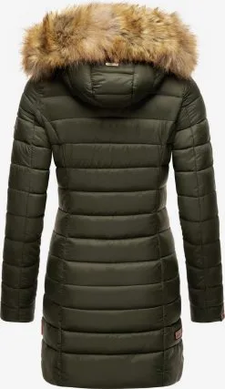 Marikoo Wintermantels Wintermantel Rose Dames Donkergroen -Aanbiedingen Marikoo Winkel ae49dcd66103d79f0d6df1f1ae987a1c