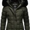 Marikoo Winterjassen Winterjas Qesraa Dames Kaki -Aanbiedingen Marikoo Winkel b2c39162b1f53378921563e8506171d1