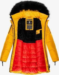 Marikoo Wintermantels Wintermantel Moonshine Dames Goudgeel -Aanbiedingen Marikoo Winkel b97730f337e5fa1e436db4a2ef87614a