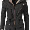 Marikoo Parkas Winterparka Grinsekatze Dames Zwart -Aanbiedingen Marikoo Winkel c26ac4e94e19851b54c033caaf54c64a