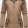 Marikoo Parkas Winterparka Kamii Dames Lichtbruin