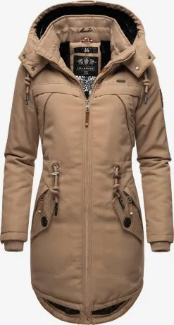Marikoo Parkas Winterparka Kamii Dames Lichtbruin