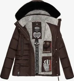 Marikoo Winterjassen Winterjas Loveleen Dames Chocoladebruin -Aanbiedingen Marikoo Winkel c74f1147c4074af8e8a5798c5ff6f3ef