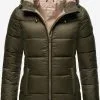 Marikoo Winterjassen Winterjas Leandraa Dames Kaki -Aanbiedingen Marikoo Winkel c8001d678af17df3bfaf263a5de87007